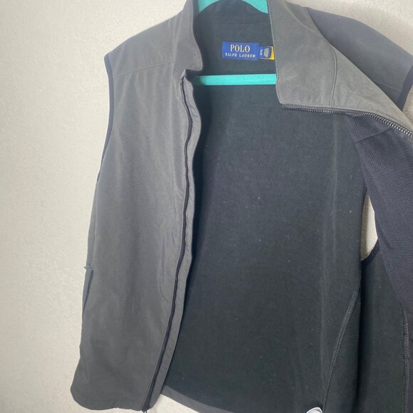 Polo Ralph Lauren Mens Softshell Vest L Tall Black Water-Repellent Stretch Outdo - Picture 6 of 11